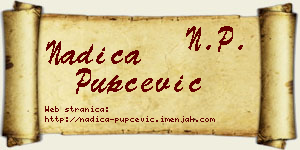 Nadica Pupčević vizit kartica